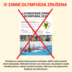 Zimní olympiáda: ZRUŠENO